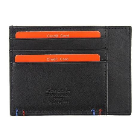 Pierre Cardin | Port card barbati din piele naturala GPB046, Negru